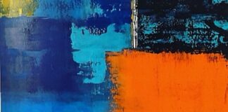 Le vibrazioni interiori riflesse sulla tela nell’Espressionismo Astratto di Barbara Monti geometrie blu barbara monti