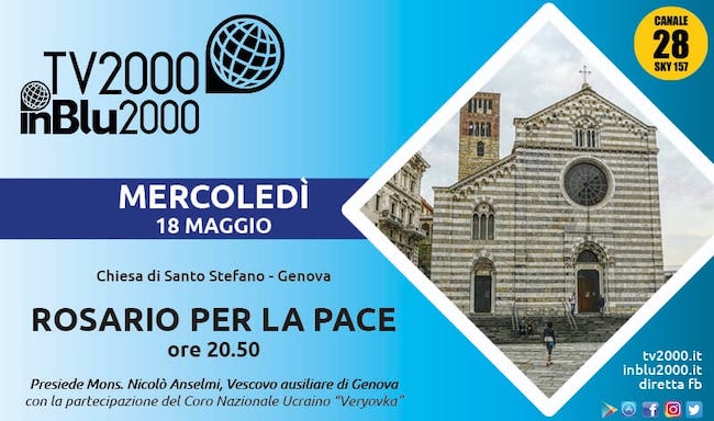 Rosario da Genova: dove seguire preghiera del 18 maggio
