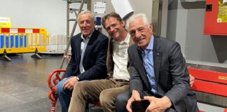 Francesco Moser e Gustav Thöeni con Marco Rossi testimonial della riapertura del Passo dello Stelvio