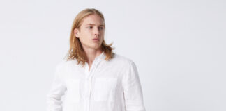 Total white per il look estivo in tela denim di GAS Jeans camicia gas jeans