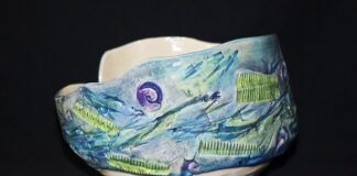 Lise B. L. Goulet, decorazioni astratte su ceramica per non perdere il contatto con la naturalezza serie du miroir lise b l goulet