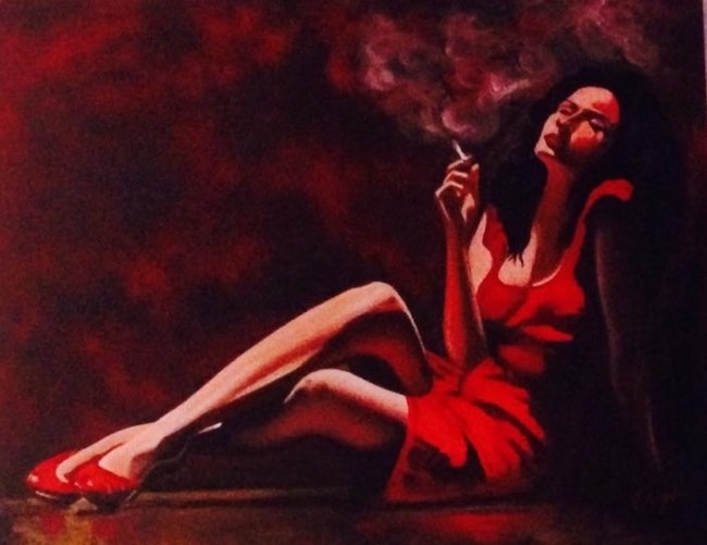 donna in rosso teresa visceglia