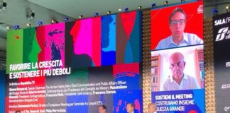 Meeting di Rimini 2022: intervento di Giansanti al convegno palco rimini