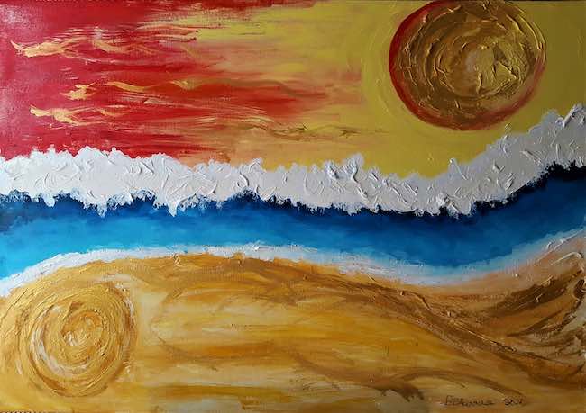 vortice in un tramonto alle egadi