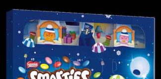 Calendario dell’avvento Smarties 2022 con 24 personaggi di Natale smarties avvento 2022