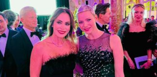 L’attrice Alessandra Monti al Principato di Monaco per il “Bal de Noel”