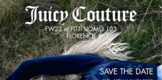 Elisabetta Gregoraci testimonial Juicy Couture a Pitti Uomo 2023 juicy couture