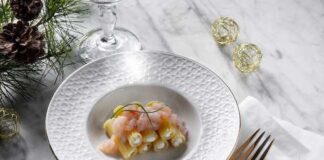 Primo con rigatoni Kamut® e torta ricotta e cioccolato: ricette per le feste rigatoni kamut crema ricotta tartare gamberi rossi
