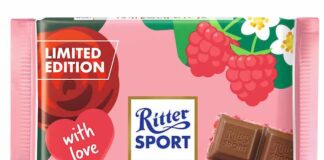 Limited Edition Ritter Sport Raspberry & Rose per San Valentino rasberry rose ritter sport