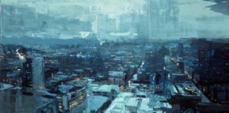 Luci e ombre delle città statunitensi nel Neoimpressionismo urbano di Jeremy Mann within the storm above the city