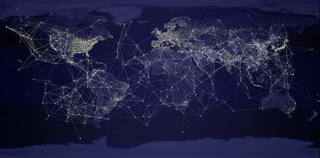 mappa mondo rete internet