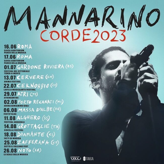 Mannarino in tour con “Corde 2023”