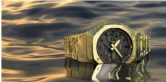 Casio presenta il modello GM-B2100GD-9A completamente in acciaio casio giallo oro