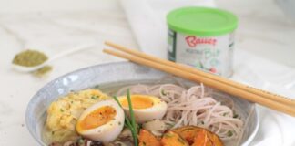 Ramen all’italiana, ricetta Bauer con il Granulare Vegetale ramen all'italiana