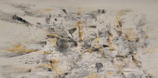 L’Arte Informale di Luana Gibaldi, dove gli ideogrammi giapponesi e la materia danzano con la musica composizione n.1
