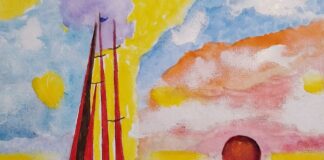 Il mondo a tinte forti dell’Espressionismo di Claudio De Gregorio, quando il colore diventa protagonista tramonto sul mare