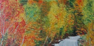 La contemplazione ammirata della natura in tutte le sue sfaccettature, nelle opere di Angela Carboni Monauni autunno in val sarrentino