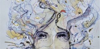 L’Art Nouveau Simbolista di Sabina Čanić per raccontare il legame con gli elementi naturali attraverso la rappresentazione di diverse sfumature di donna lola ink tea