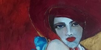 Le donne Art Déco di Kinga Łapot-Dzierwa, tra la passionalità del rosso e l’elegante raffinatezza di uno stile senza tempo red act