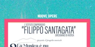 A Gricignano di Aversa presentazione di “La musica é uno scugnizzo” locandina scuola gricignano di aversa