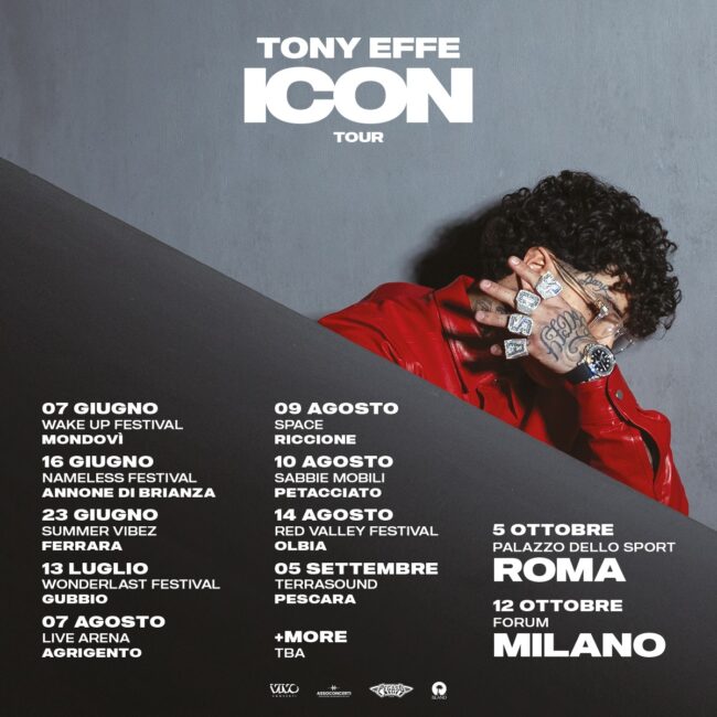 Tony Effe: due date nei palasport dopo l’Icon Summer Tour