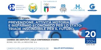 “Prevenzione, attività motoria e risparmio economico per lo Stato: triade inscindibile per il futuro”, se ne parla alla Camera