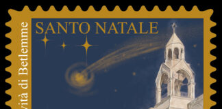 Due francobolli ordinari appartenenti alla serie tematica “le Festività” dedicati al Natale e al Santo Natale