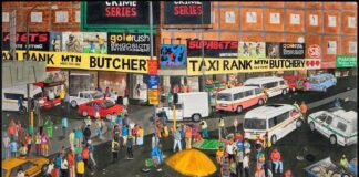 Le scene di vita africana di Isaac Zavale, tra Naïf ed Espressionismo per raccontare la quotidianità della sua terra noord taxi