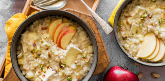 Risotto con mele Braeburn bio Val Venosta e brie: la ricetta risotto mele braeburn bio brie