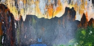 Tutta l’emozionalità cromatica dell’osservazione della natura nel Fauves paesaggistico di Catherine Baylet le lac bleu