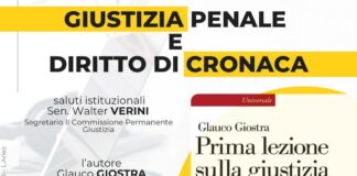 A Roma la presentazione di “Prima lezione sulla giustizia penale” di Glauco Giostra