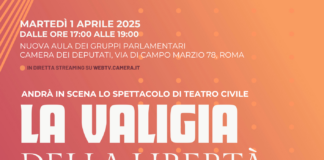 “La valigia della libertà – Storia di una disobbedienza civile”, spettacolo di teatro civile alla Camera