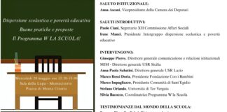 “Dispersione scolastica e povertà educativa – Buone pratiche e proposte”, convegno a Montecitorio