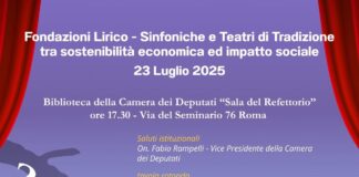 “Fondazioni Lirico-Sinfoniche e Teatri di Tradizione tra sostenibilità economica ed impatto sociale”, convegno a Palazzo San Macuto