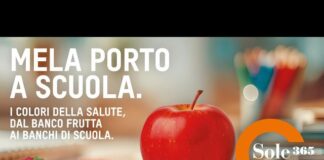“Mela porto a scuola”, campagna per sensibilizzare bambini e adulti sui principi della sana alimentazione