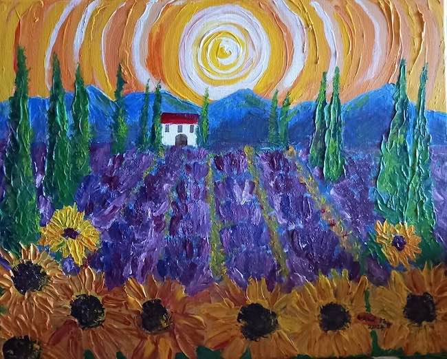 sunny mediterranean landscape