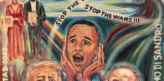 Espressionismo e Nouveau Réalisme mescolati nel nuovo stile pittorico di Ermanno Di Sandro e Zoja Sperstad fermiamo tutte le guerre