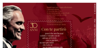 Emesso un francobollo dedicato alla canzone “Con te partirò”