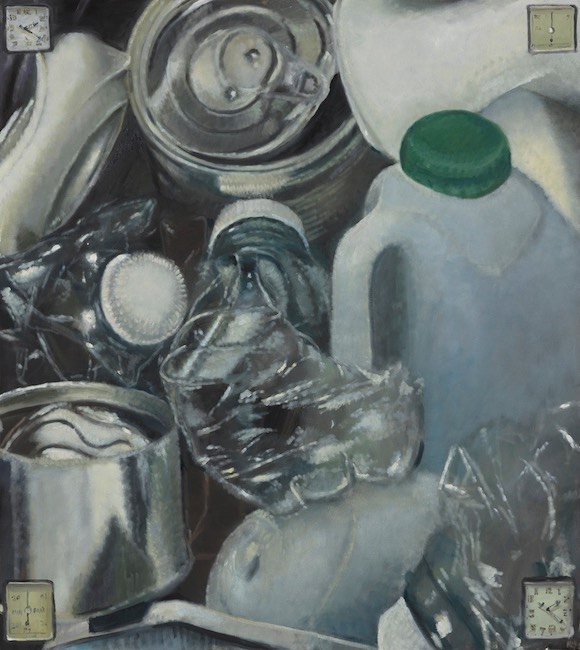 trash 2 olio su lino