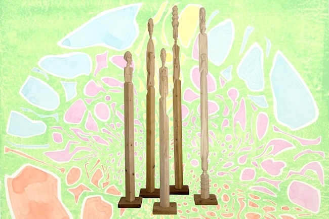 sculture totem e tele libere 6