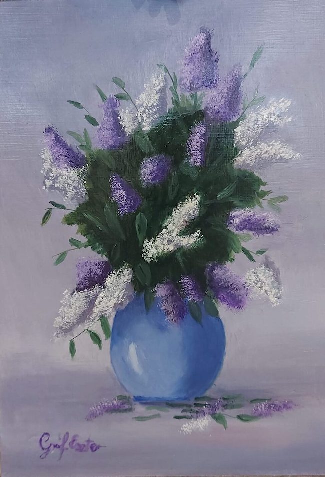 lilac stillife