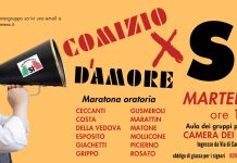“Comizio d’amore per Sì”, evento-maratona oratoria martedì 17 marzo