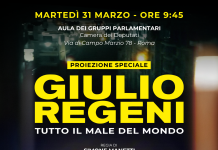 “Giulio Regeni, tutto il male del mondo”: proiezione speciale alla Camera dei Deputati