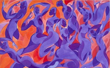 Ispirazioni Fauves con influenze simboliste nelle stilizzate ma vibranti opere di Tunji Adeniyi-Jones astral reflexions six plate