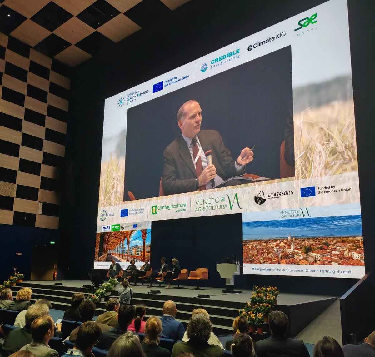Giansanti palco European Carbon Farming Summit