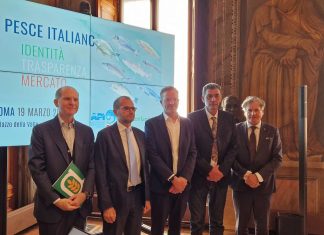 Acquacoltura e pesca, vertice in Confagricoltura: più trasparenza e concessioni per rilanciare il settore ittico italiano Giansanti, Gemmato, Leonardi, Pedroni, Caponi