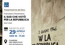“Il sud che votò per la Repubblica”, presentazione del libro di Francesco Florenzano
