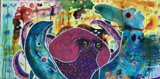 Il fantasioso e sognante mondo di Eva Fousová, quando il Naif si mescola con Espressionismo e Art Nouveau Opojeni v propojení70x50 cmAkryl na plátněCena: 7 600 Kč