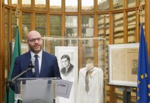 Giovanni Amendola, cimeli e documenti inediti nella mostra monumentale alla Camera: Fontana all’inaugurazione