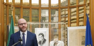 Giovanni Amendola, cimeli e documenti inediti nella mostra monumentale alla Camera: Fontana all’inaugurazione